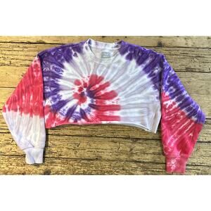 Aritzia Tna Cozy AF Fleece Women’s Swirl Tie Dye Sweatshirt Womens Size XS